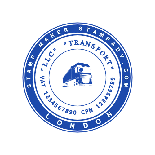 round Company stamp template: Transport Company Stamp-Generators - VAT & London Business Seal