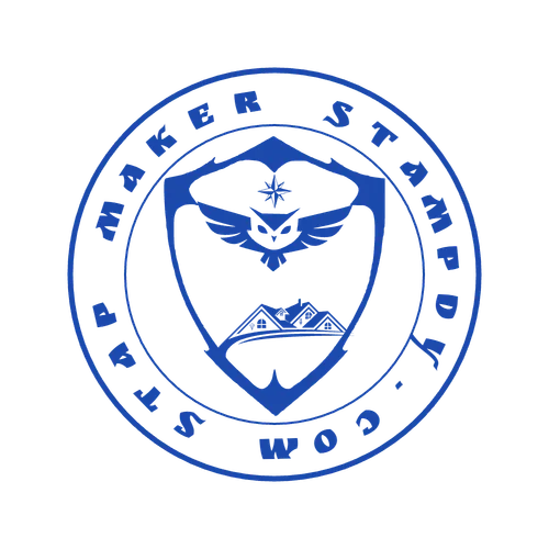 round Logo stamp template: Circular Stamp Template - Stamp Maker