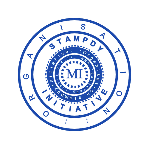 round Logo stamp template: Organization Stamp Template - Stamp Online