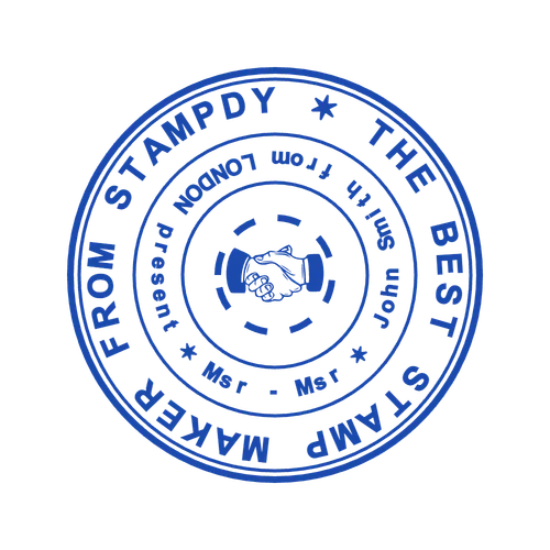 round Logo stamp template: Personalized Stamp Template - Stamp Maker