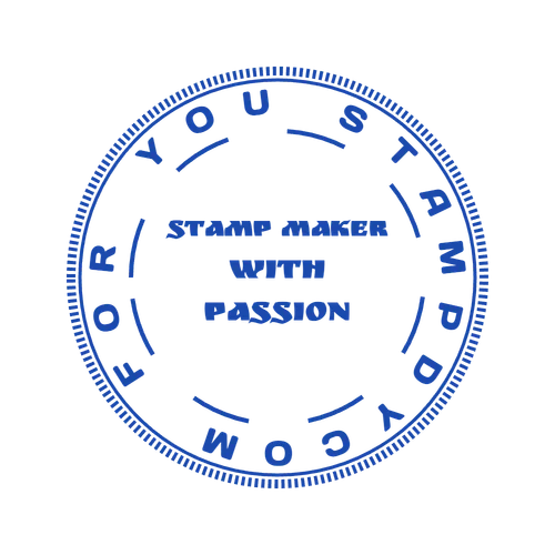 round Blank stamp template: Stamp Maker - Round Custom Rubber Stamp Template with Editable Text