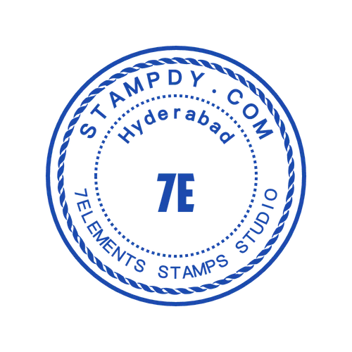 round Blank stamp template: Maker Stamp Template - Round Custom Rubber Stamp with Logo