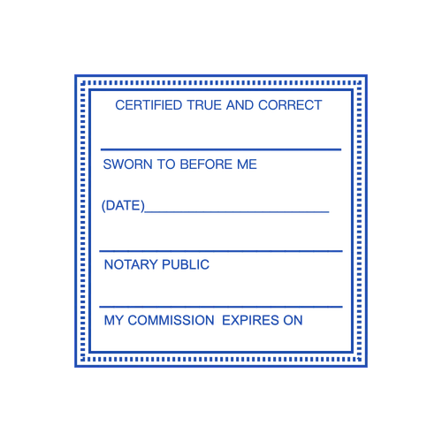 square Company stamp template: Notary Public Certification Stamp Maker Online - №04941