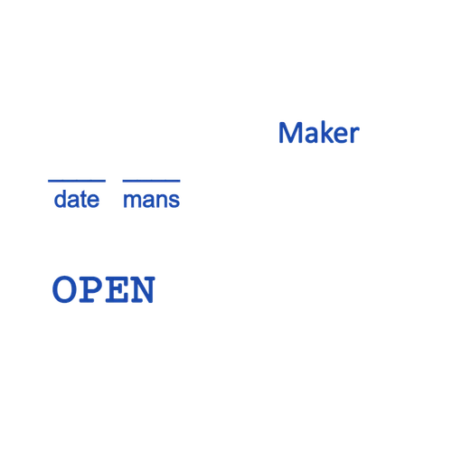 square Company stamp template: Bank Open Date Stamp Maker - №76157