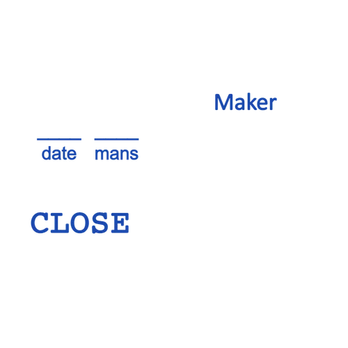 square Company stamp template: Bank Close Date Stamp Maker - №304950