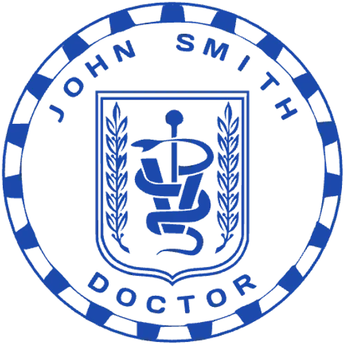 round Company stamp template: Doctor Name & Title Round Seal - №815858