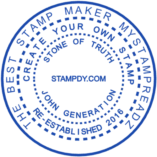 round Company stamp template: Custom stamp template from stamp maker online free - №1864766