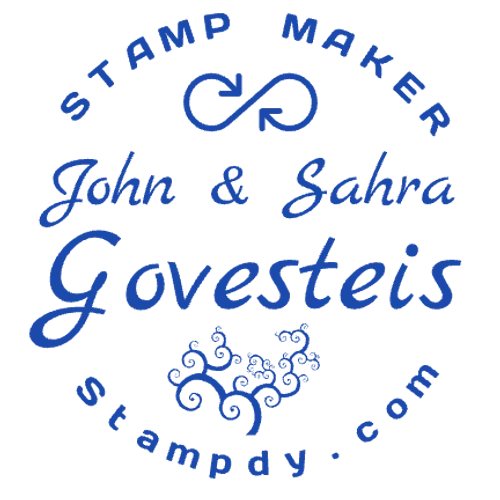 round Wedding stamp template: John & Sahra wedding logo stamp from stamp maker - №6624723