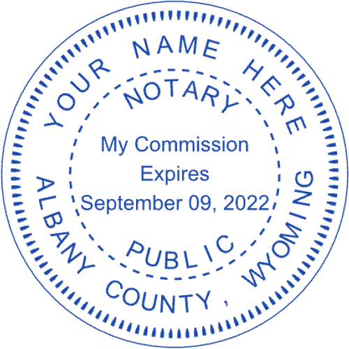 round Notary stamp template: Albany County Wyoming Notary Stamp Maker Online - №1775101647040