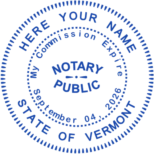 round Notary stamp template: Vermont Notary Stamp Generator Online - №1775113103525