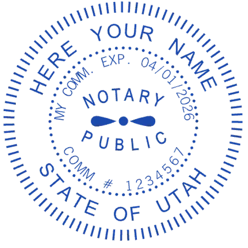 round Notary stamp template: Utah Notary Stamp Maker Online Free - №1775113718341