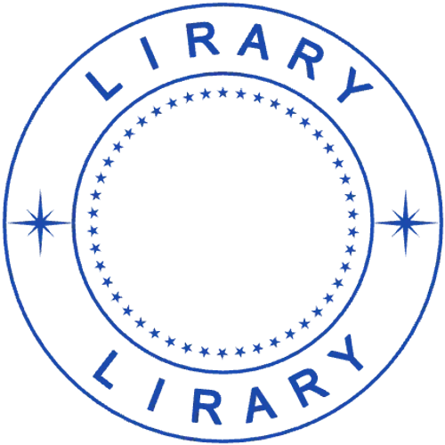 rund stempelskabelon til Firma: Star Circle Library Seal Stamp Generator Online - №1777513043085