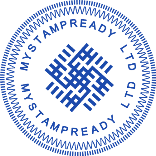 round Rubber stamp template: Round Corporate Seal With Snowflake Center — stamp generator online - №1777774805331