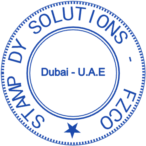 round Rubber stamp template: Round Dubai UAE Location Rubber Stamp — online rubber stamp creator - №1777775122131