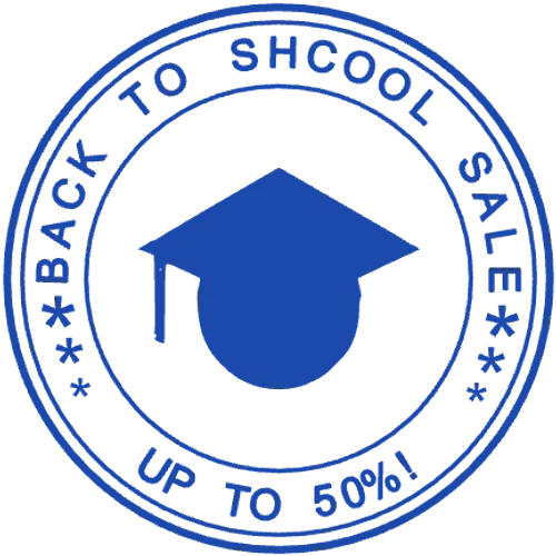 round Company stamp template: Back-to-school sale round stamp – stamp online layout - №3392217