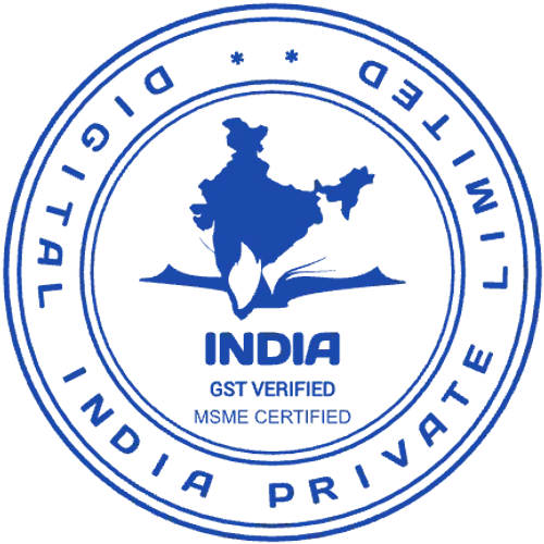 round Company stamp template: Digital India GST MSME Seal - stamp generator online