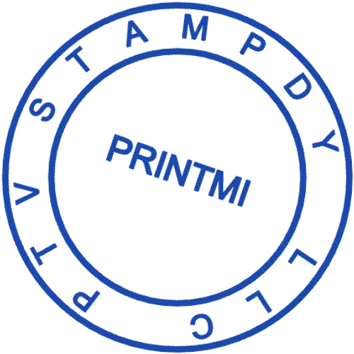 round Company stamp template: Stampdy LLC PTV Printmi Round Seal - seal maker