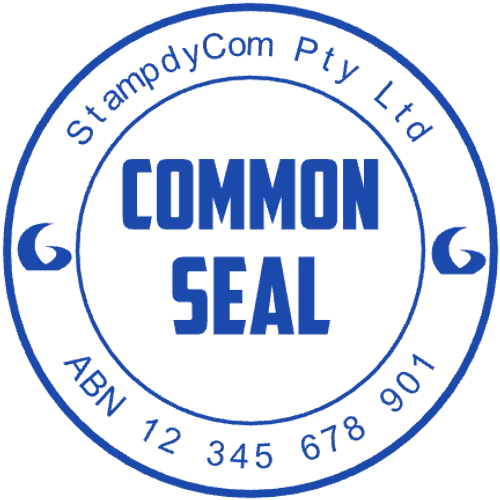 round Company stamp template: StampdyCom Pty Ltd Common Seal - seal maker