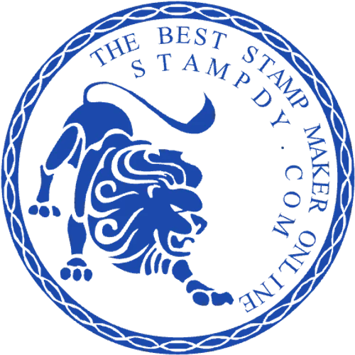round Company stamp template: The Best Stamp Maker Online Lion Seal - stamp generators