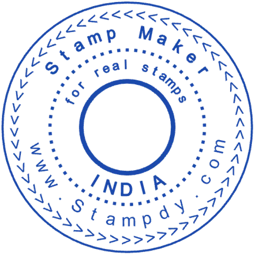 round Company stamp template: India For Real Stamps Round Seal - stamp maker online