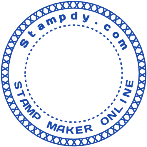 round Company stamp template: Circular Text Seal - stamp online template
