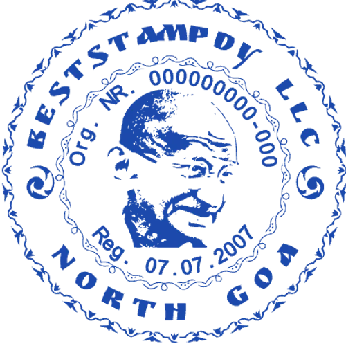 round Company stamp template: BestStampdy LLC Registration Seal - stamp generators