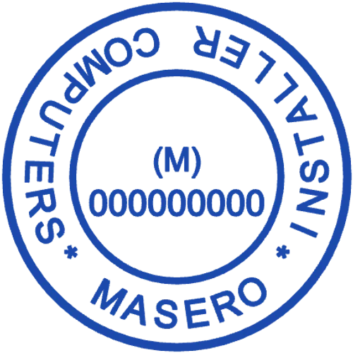round Company stamp template: Masero Installer Computers Seal - stamp maker