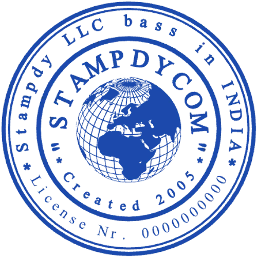 round Company stamp template: Stampdycom India License Seal - stamp maker