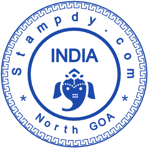round Company stamp template: North Goa India Elephant Seal - stamp maker