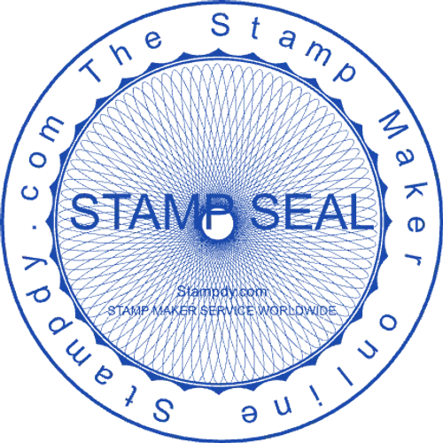 圆形公司印章模板：Stampdy Worldwide Company Seal - stamp maker