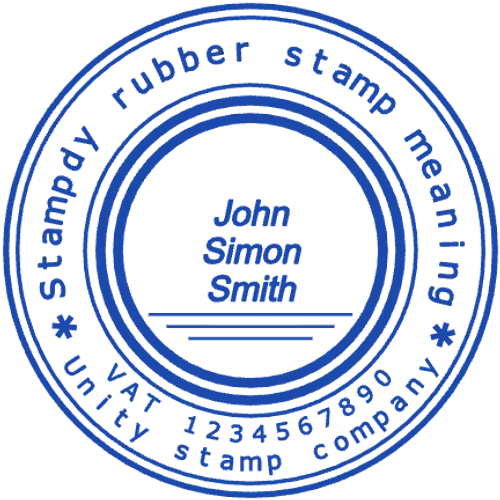 圆形公司印章模板：Unity Company Name and Signature Seal - online stamp maker