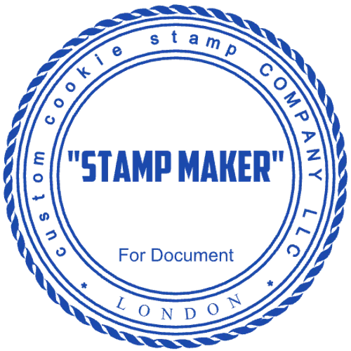 圆形公司印章模板：London Cookie Company Document Seal - stamp maker online