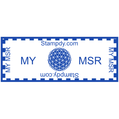 square Company stamp template: MSR Globe Rectangular Company Seal - online stamp maker