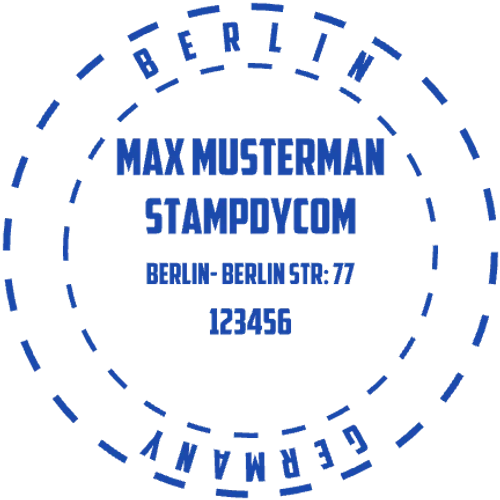round Company stamp template: Max Musterman Berlin Address Seal - online stamp maker