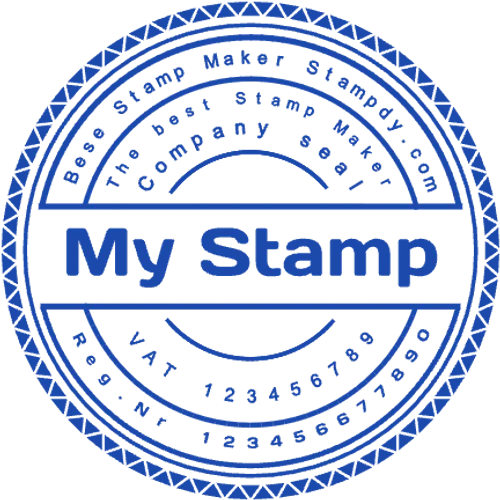 round Company stamp template: My Stamp VAT Registration Company Seal - online stamp maker