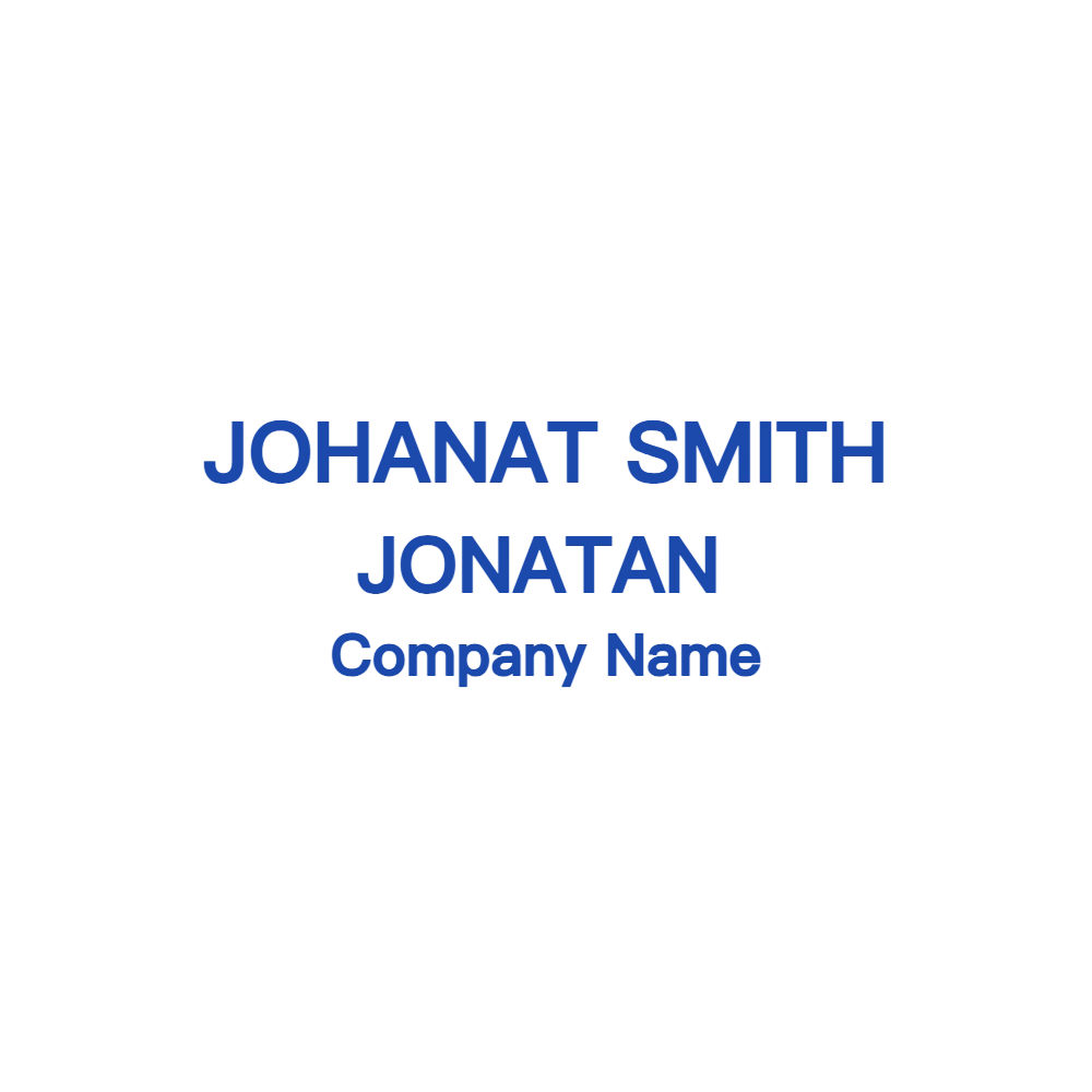 Stamp Maker Online Free for Office Use - №1624331, square Company stamp template in #1B49AC ink