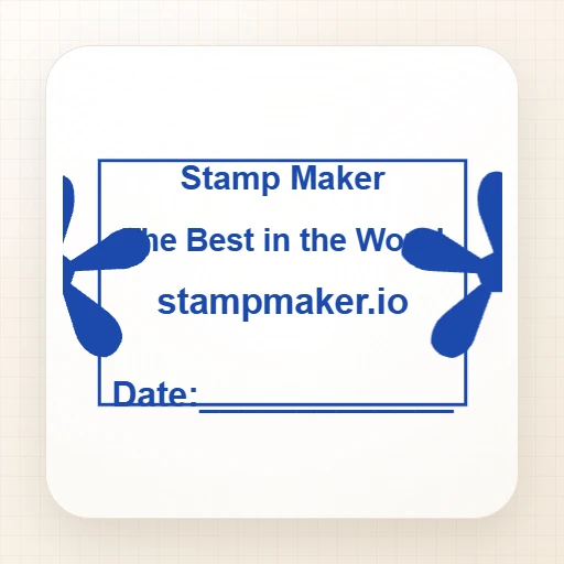 square Blank stamp template: Company Seal Maker with Editable Logo - №3649409