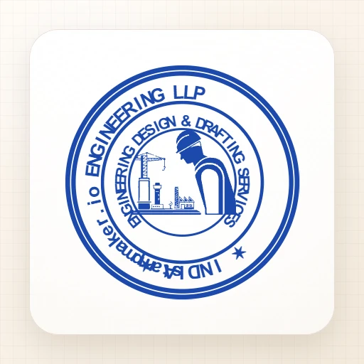 round Blank stamp template: Design a Circular Engineer's Stamp with 4 Borders, Builder Logo, and Custom Text - №793096