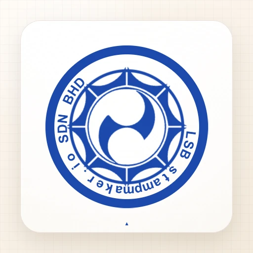 round Logo stamp template: Maker Stamp for Logo with Seal - №203314