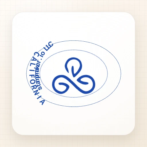 round Logo stamp template: Maker Logo Stamp - №81047