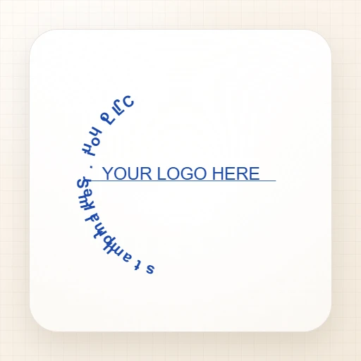 round Logo stamp template: Maker Logo Stamp and new template - №17014