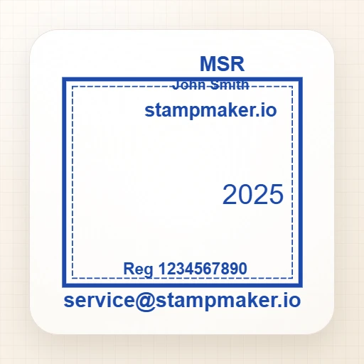 square Seal stamp template: stampmaker.io Corporate Compliance Square Seal