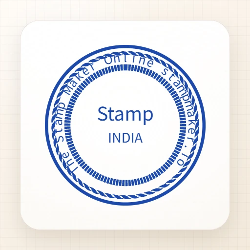 round Company stamp template: INDIA Online Stamp Maker Template - №85121