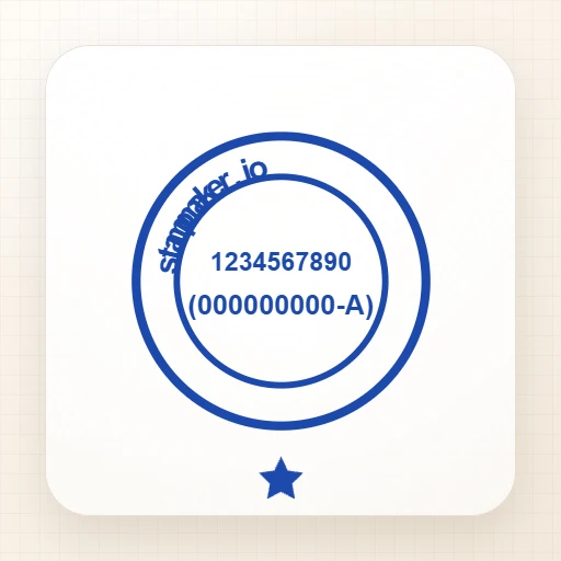 round Company stamp template: Custom Address Stamp Online Design - №90115