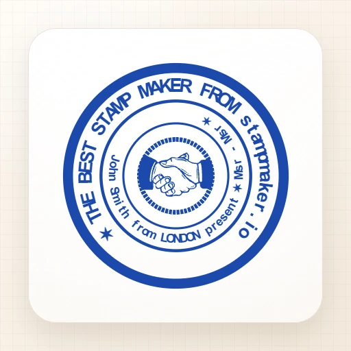 round Logo stamp template: Personalized Stamp Template - Stamp Maker