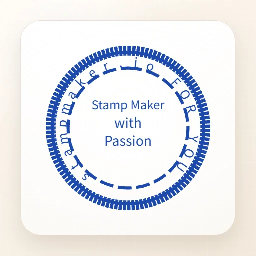 round Blank stamp template: Stamp Maker - Round Custom Rubber Stamp Template with Editable Text