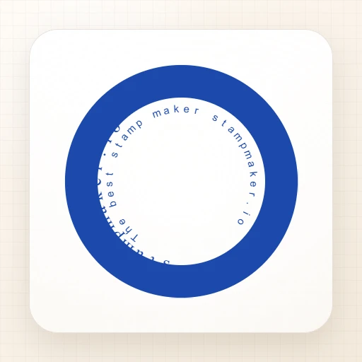 round Blank stamp template: Online Stamp Designer - Round Custom Rubber Stamp with Decorative Elements
