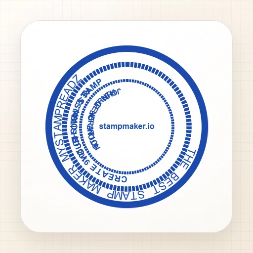 round Company stamp template: Custom stamp template from stamp maker online free - №1864766