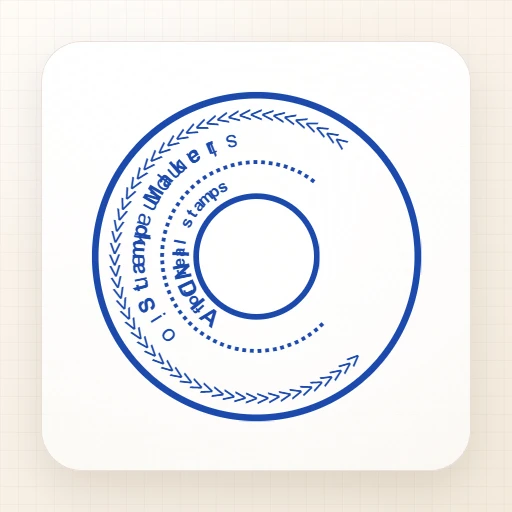 round Company stamp template: India For Real Stamps Round Seal - stamp maker online