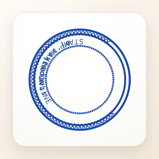 round Company stamp template: Circular Text Seal - stamp online template